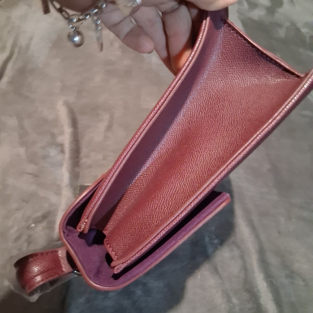 New Badgley Mischka Tote Purse Front Lock Plum Purple NWT Crossbody $179 MSRP - Picture 5 of 8